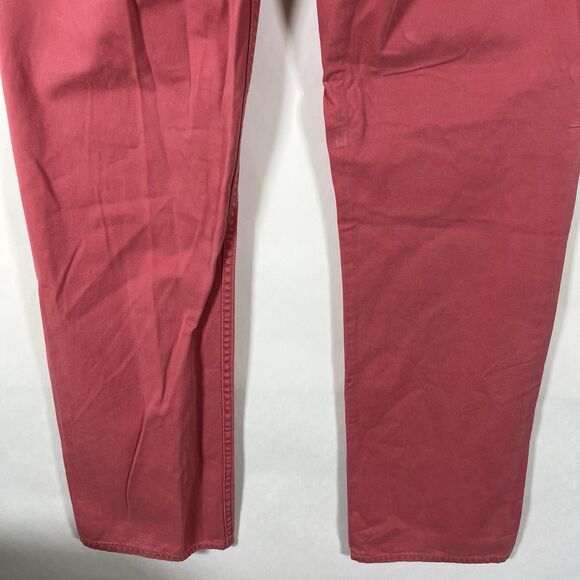 Vintage Polo Ralph Lauren Jeans Mens Size 32x32 Pink Navy Pony Straight Leg - Picture 13 of 16